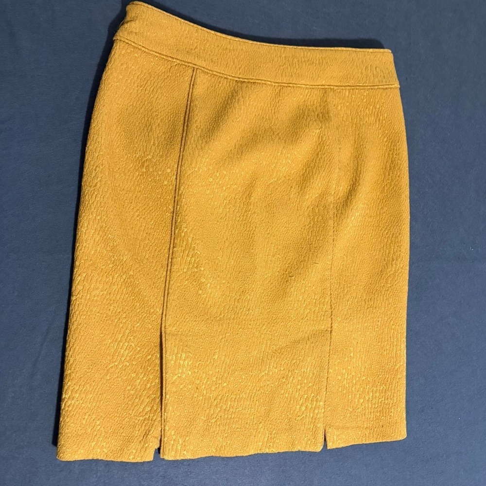 Banana Republic Pencil Skirt Women 8 Mustard Yellow Business Party Event Core